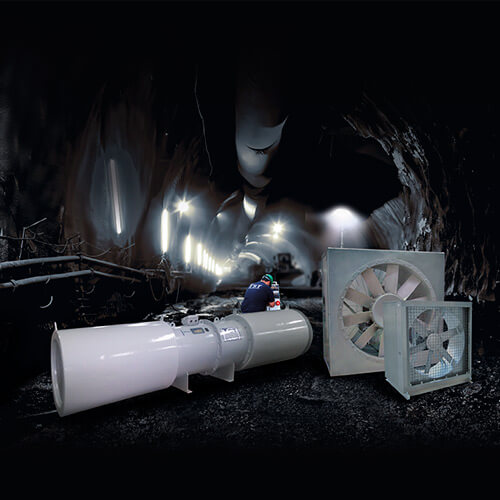 Alquiler de equipos para ventilación de túneles y mina