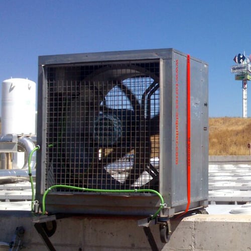 Alquiler de cajas de ventilación temporales para procesos de extracción o implosión de gases, aire y humos en obras