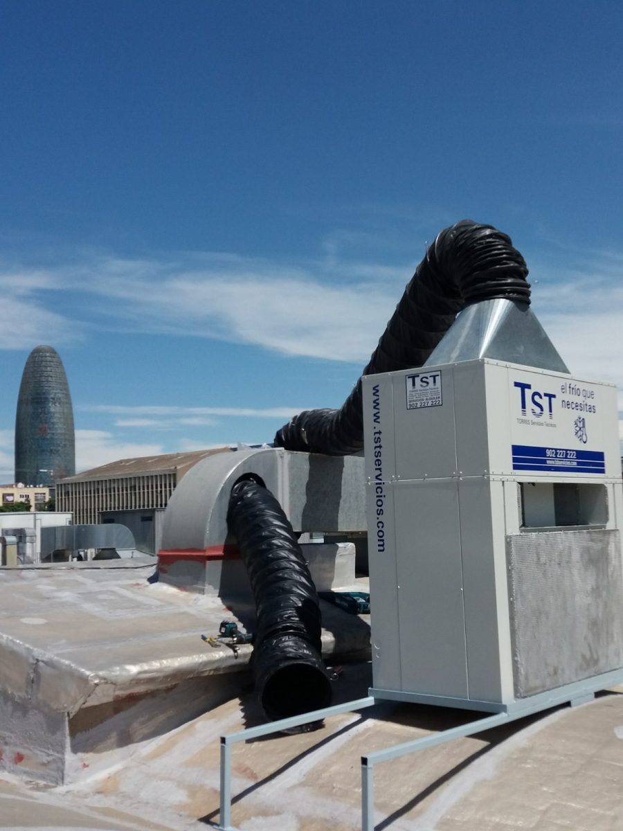 Climatización TST con aire acondicionado en salas de fiestas Barcelona