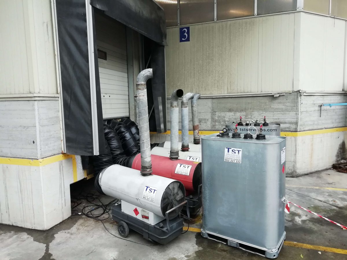 Generador de aire caliente con deposito nodriza