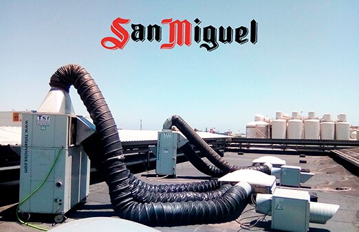 Instalacion de frio en la fábrica San Miguel de Málaga