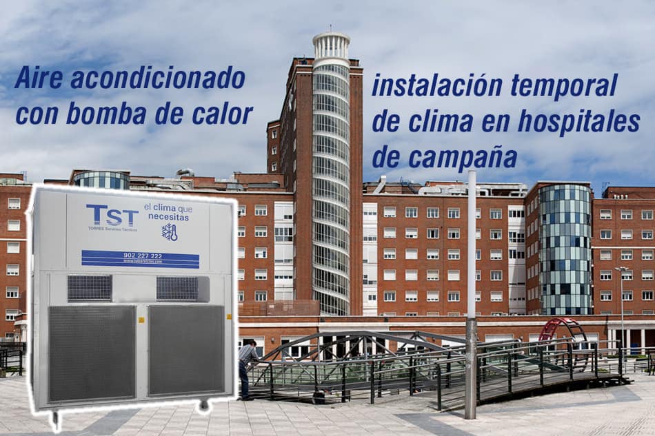 Aire acondicionado temporal hospital de campaña Bilbao
