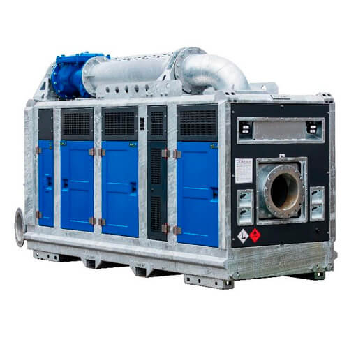 Motobomba diésel insonorizada MD 100-105 75 HP para elevación y drenaje de agua